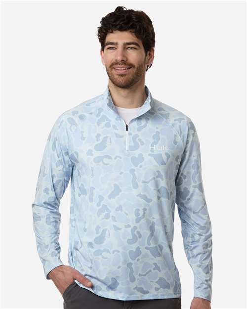 Men's Airweight KC Printed Quarter-Zip Pullover