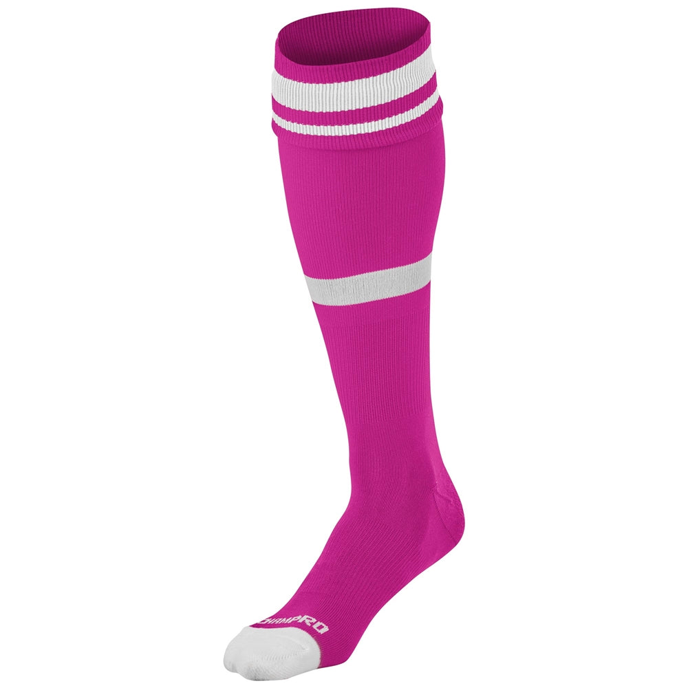 Pink Venom Striped Soccer Socks