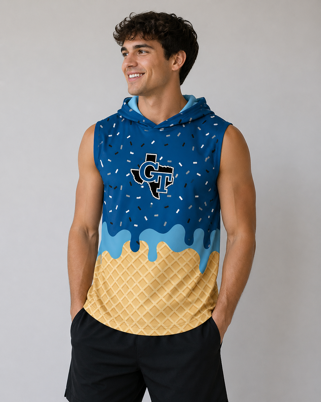 Gunter Drip Sleeveless Hooded Shirt - Performance