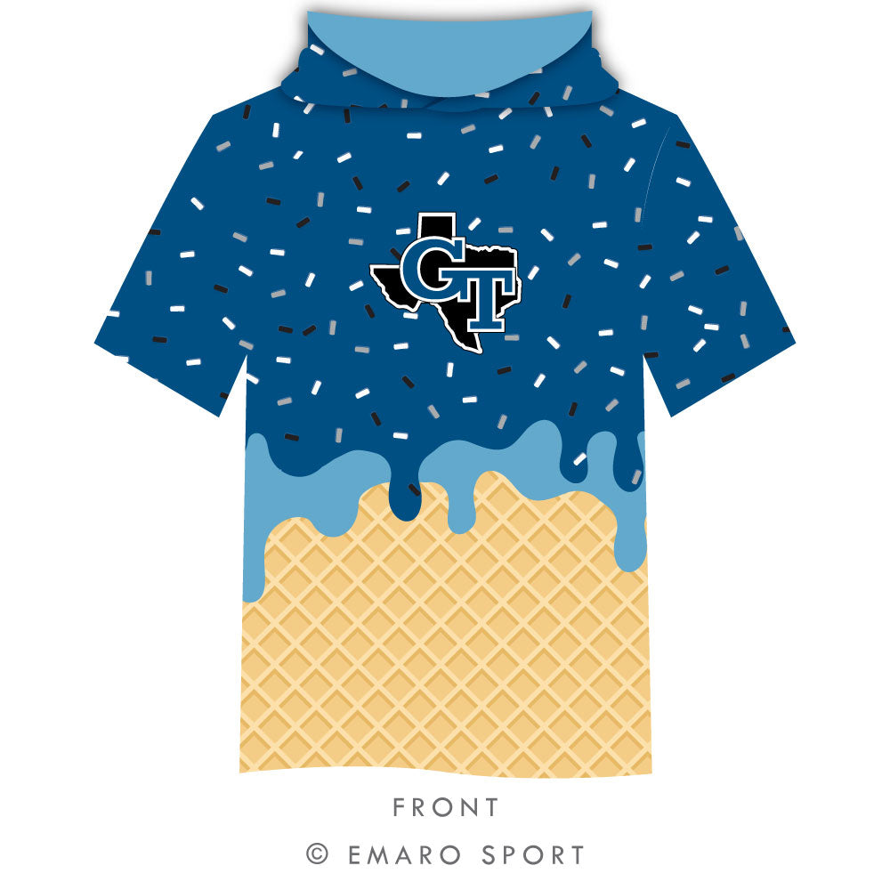 Gunter Drip Short Sleeve Hooded Shirt - Performance