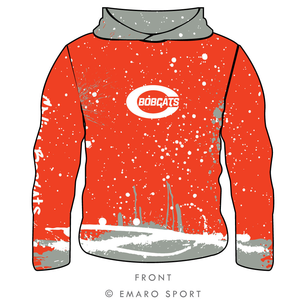 Celina Graffiti Long Sleeve Hooded Shirt