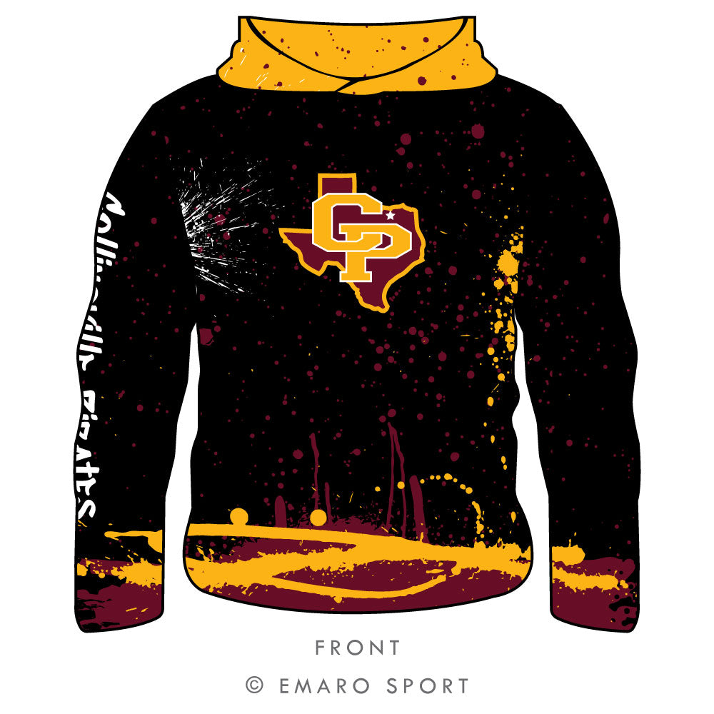 Collinsville Graffiti Long Sleeve Hooded Shirt