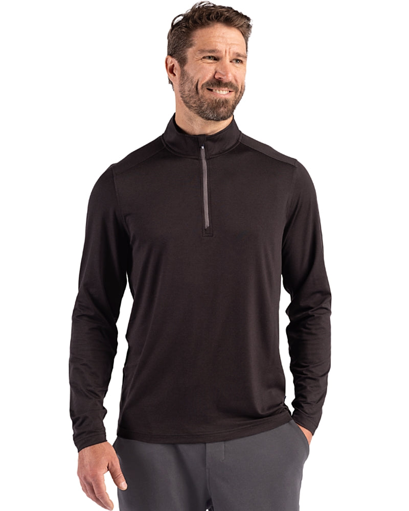 Cutter & Buck Coastline Recycled Double Peached Men's Quarter Zip Pullover
