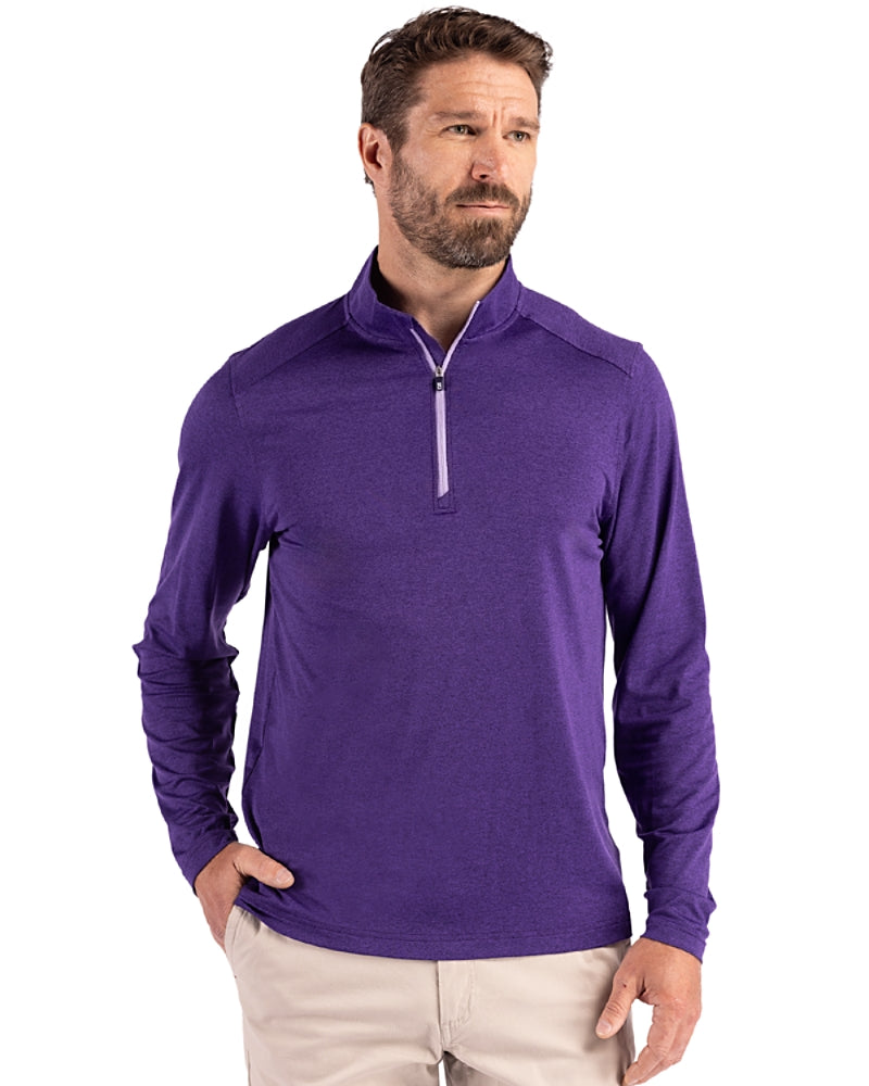 Cutter & Buck Coastline Recycled Double Peached Men's Quarter Zip Pullover