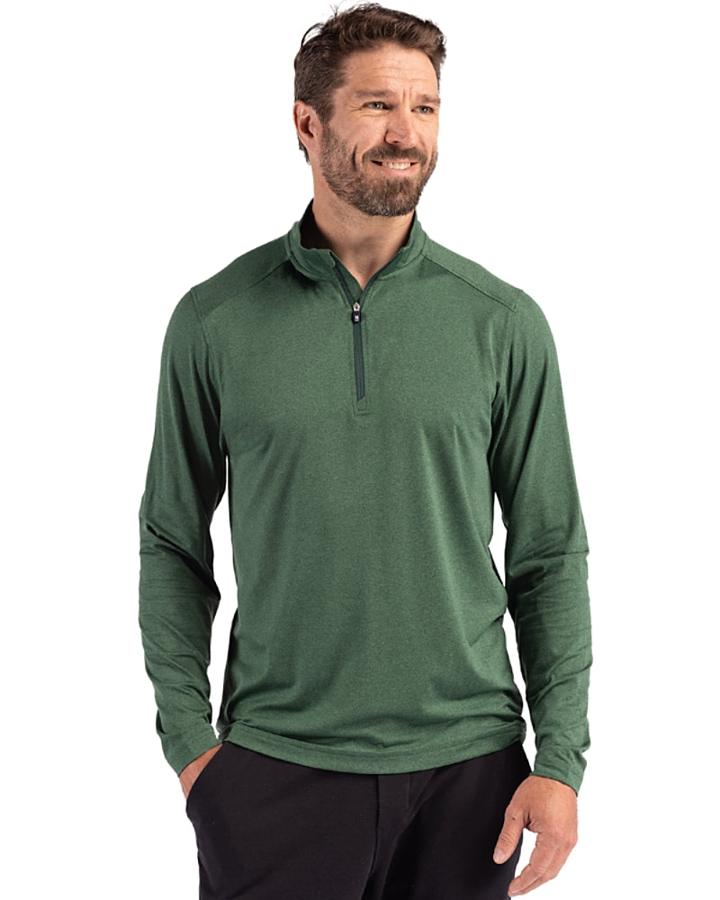 Cutter & Buck Coastline Recycled Double Peached Men's Quarter Zip Pullover