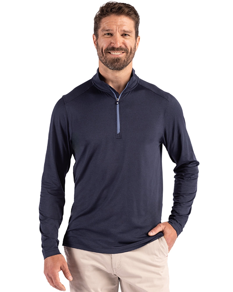 Cutter & Buck Coastline Recycled Double Peached Men's Quarter Zip Pullover
