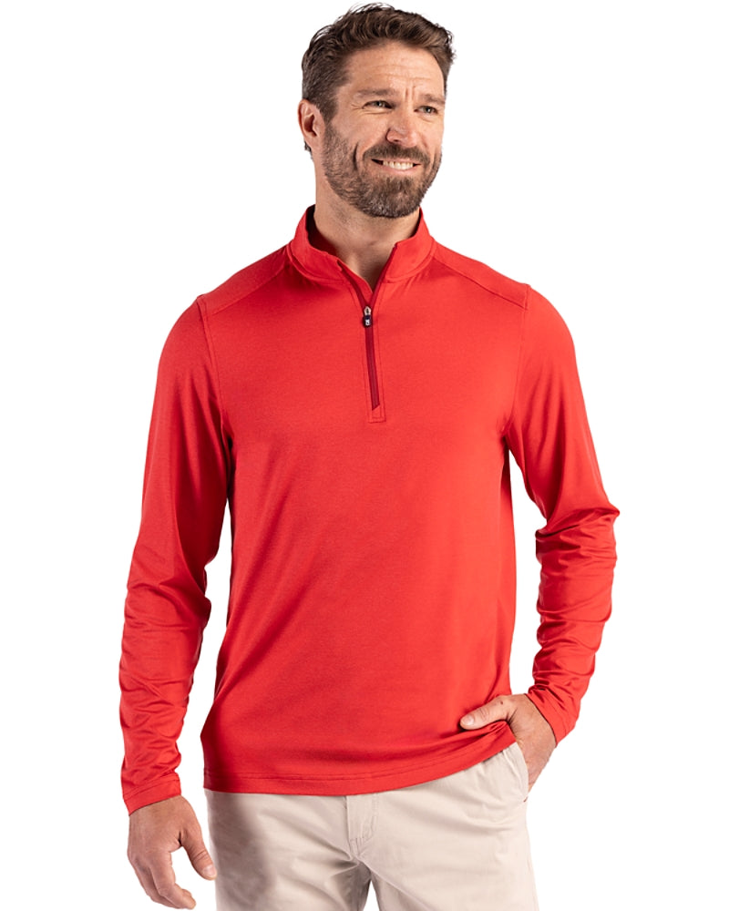 Cutter & Buck Coastline Recycled Double Peached Men's Quarter Zip Pullover