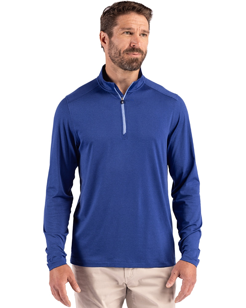 Cutter & Buck Coastline Recycled Double Peached Men's Quarter Zip Pullover