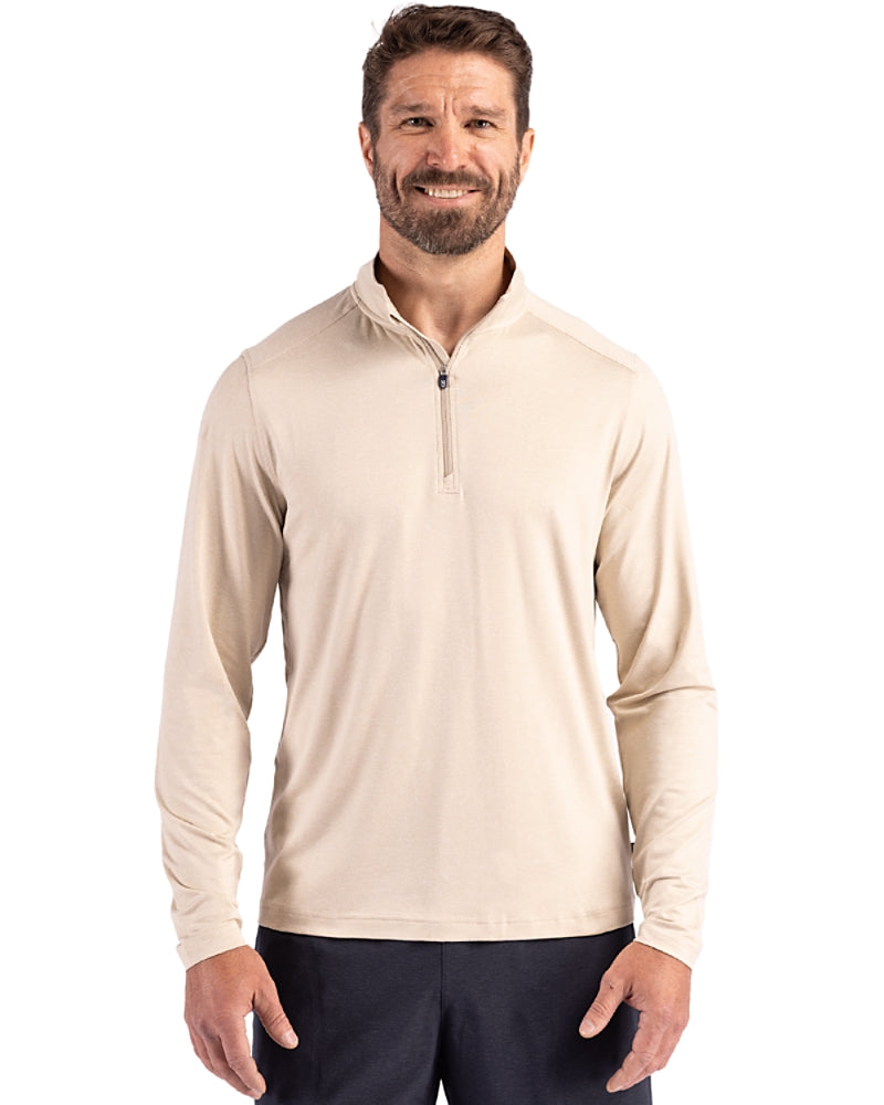 Cutter & Buck Coastline Recycled Double Peached Men's Quarter Zip Pullover