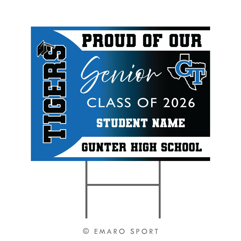 Gunter Tigers Senior Yard Sign
