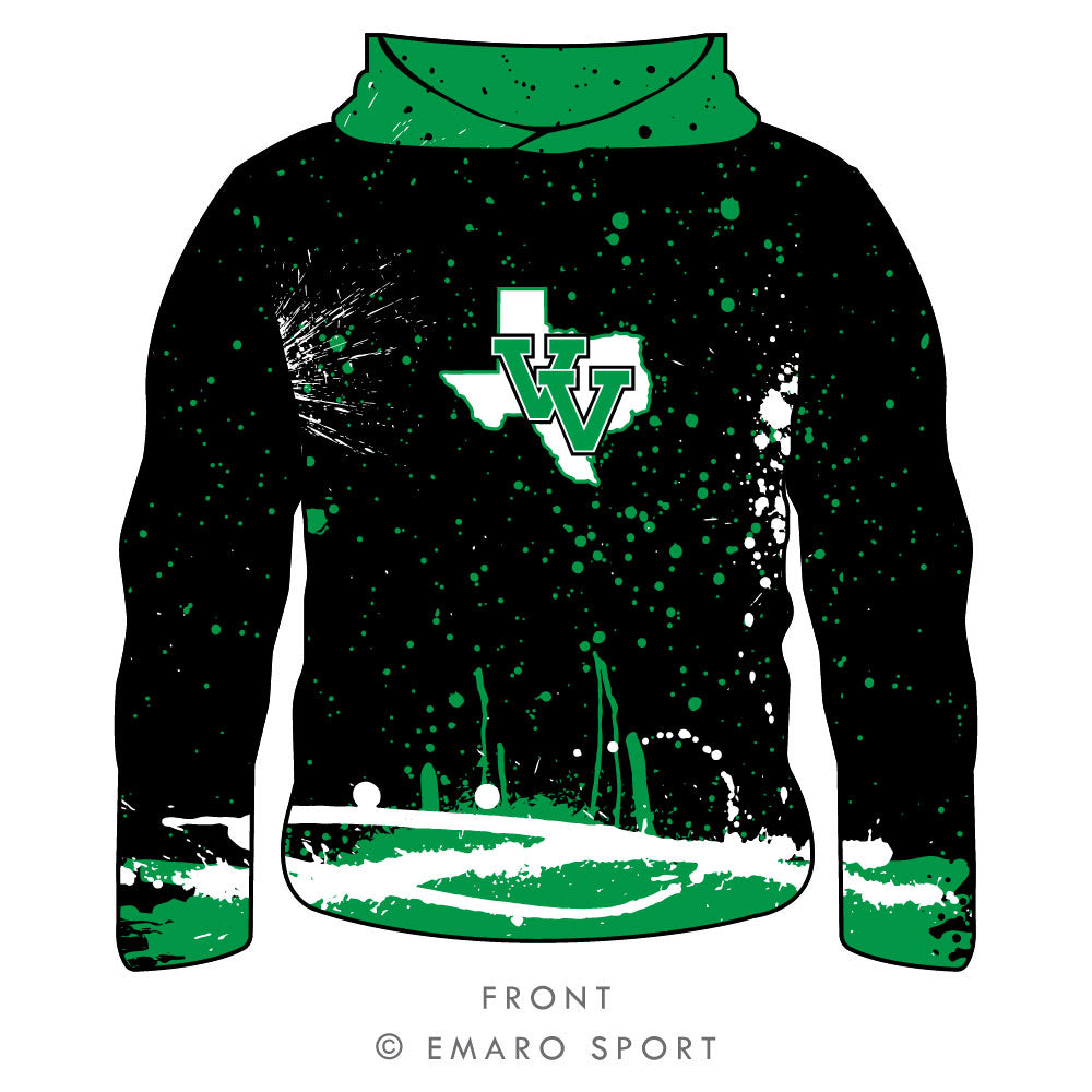 Valley View Graffiti Long Sleeve Hooded Shirt