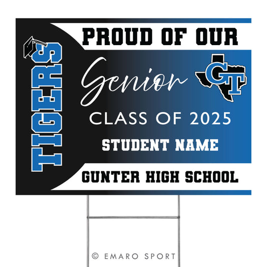 Gunter Tigers Senior Yard Sign